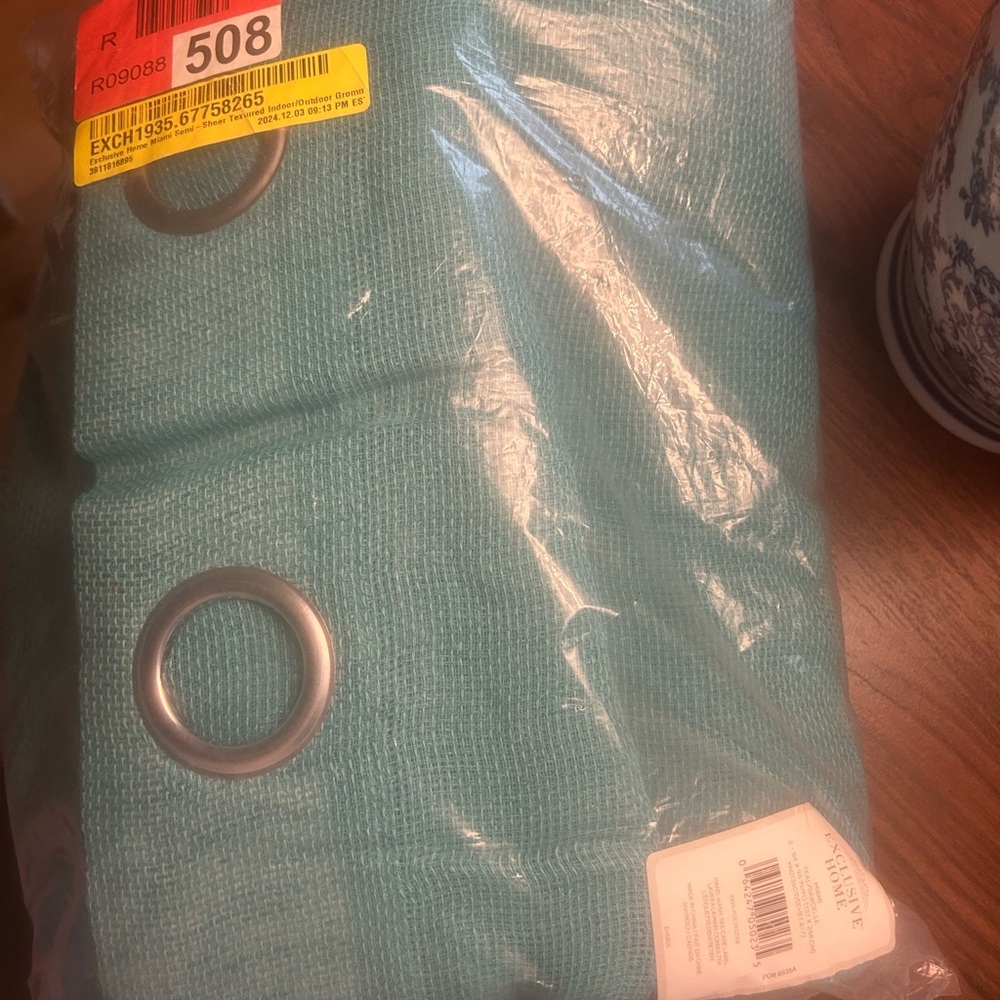Teal Grommet Curtain Panel Pair